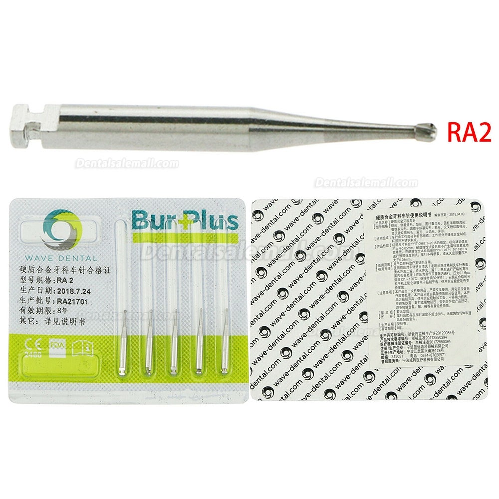 10 Packs WAVE Dental Tungsten Carbide Latch Bur Round Drill Low Speed RA 1 2 3 4 5 6 7 8